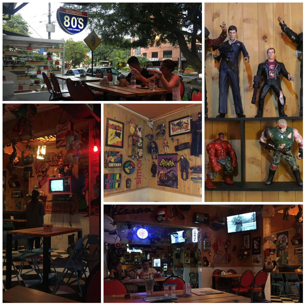 Collage del restaurante Interstate 80's en Laureles - Medellín